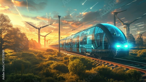 Electric train, a concept of renewable energy