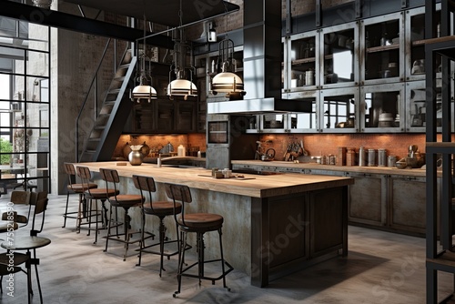 Iron-Elegance: Industrial-Chic Kitchen Concepts with Modern Appliances and Unique Iron Details