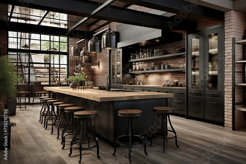 Modern Industrial-Chic Kitchen Concepts: Uniting style and industrial touch photo