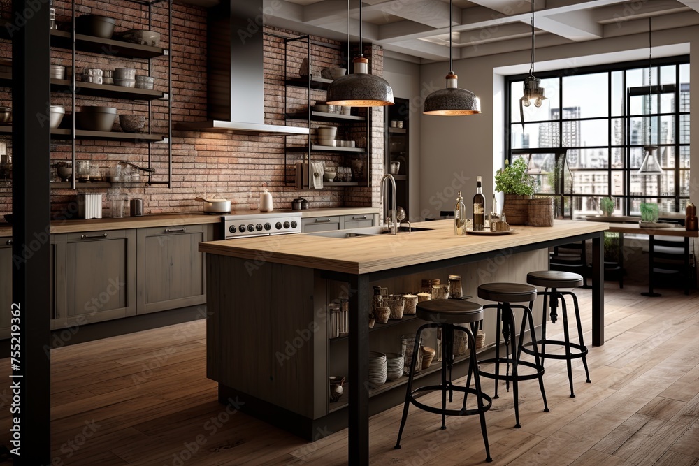 Urban Style: Industrial-Chic Kitchen Concepts for City Living Flourishes Urban Style: Industrial-Chic Kitchen Concepts for City Living Flourishes
