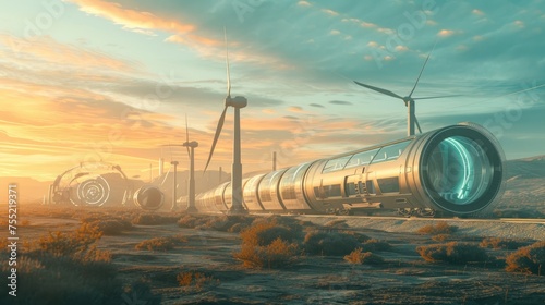 Electric train, a concept of renewable energy