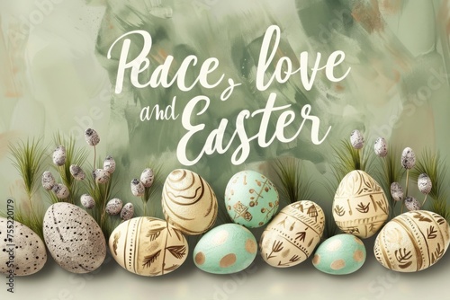 This festive design is perfect for Easter greetings, cards, invitations, packaging, and backgrounds.