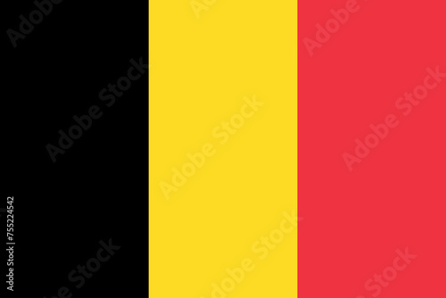 Belgium vector flag in official colors and 3:2 aspect ratio.