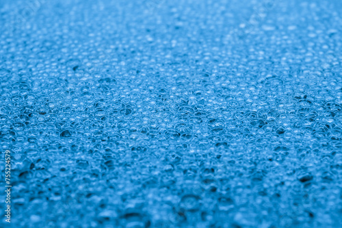 blue foam bubbles, abstract image for background or texture