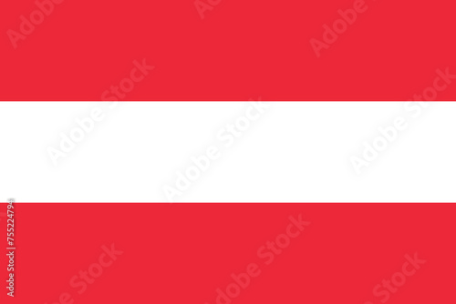 Austria vector flag in official colors and 3:2 aspect ratio. photo