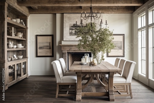 Vintage Rustic Modern Farmhouse Dining Room Inspirations