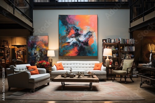 Modernist Art Collector's Studio Inspirations: Creative Ambiance for Large Canvas Creation