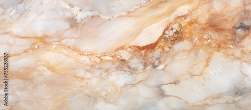 A detailed close-up view of a Carrara onyx marble surface, showcasing the intricate patterns and textures of the natural stone.