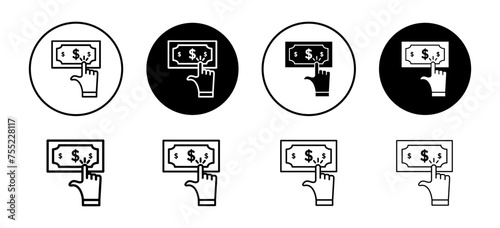 Pay per click icon vector set collection for web