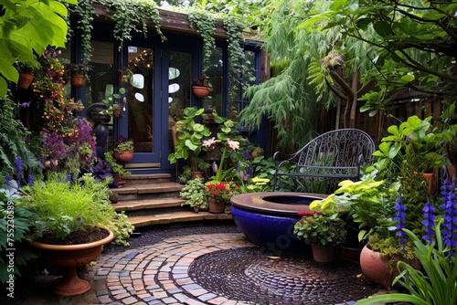 Enchanting Secret Garden Patio Designs: Birdbaths & Whimsical Garden Decor