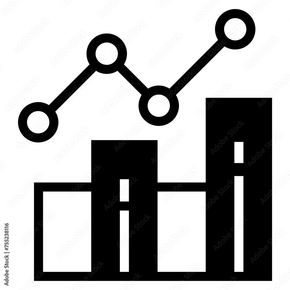 Growing graph simple icon Growing graph simple icon