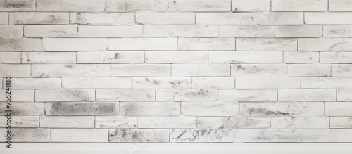 The image showcases an old white brick wall texture as a background, likely found in the interior of new houses under construction. The bricks are worn, creating a unique pattern.