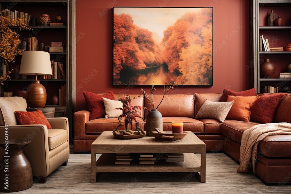 Rich Brown and Red Warm Toned Living Room Decors Infused with Earthy Vibes Rich Brown and Red Warm Toned Living Room Decors Infused with Earthy Vibes