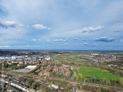 Aerial View Watford City of England UK