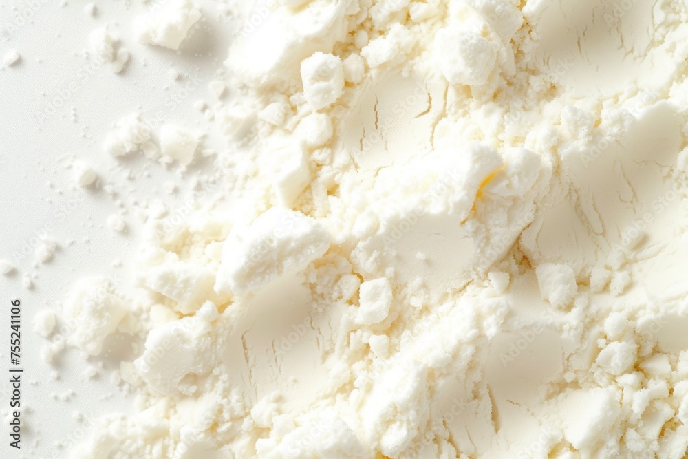 milk powder on clean white background milk powder on clean white background