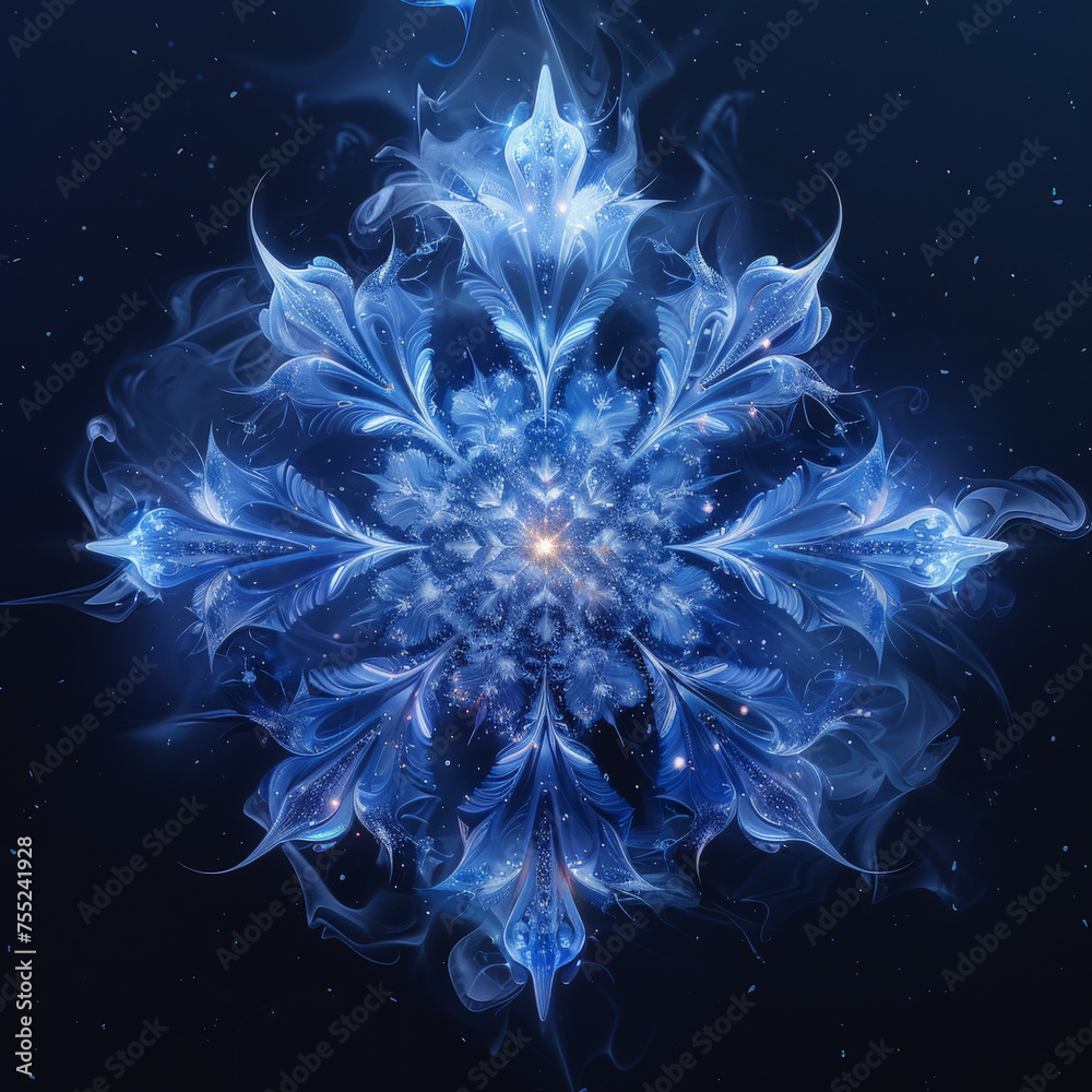Fototapeta premium Geometric Winter Snowflake