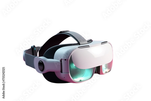 White Virtual Reality Glasses Transparent Background PNG Image