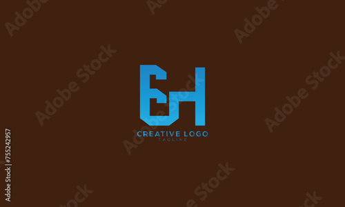 EF FH Abstract initial monogram letter alphabet logo design