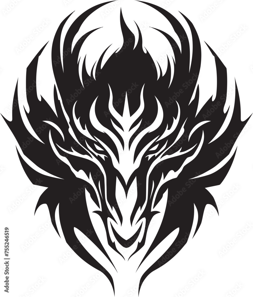 Epic Myth Dragon Head Icon in Vector Guardian Spirit Vector Logo with Dragon Head Epic Myth Dragon Head Icon in Vector Guardian Spirit Vector Logo with Dragon Head
