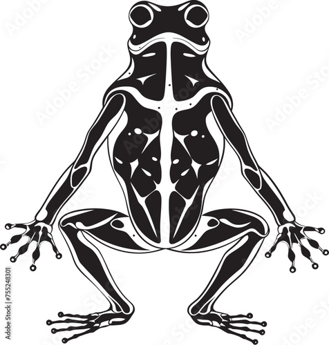 Ribbit Remains Skeleton Frog Vector Icon Mystic Marrow Skeleton Frog Logo Design in Vector