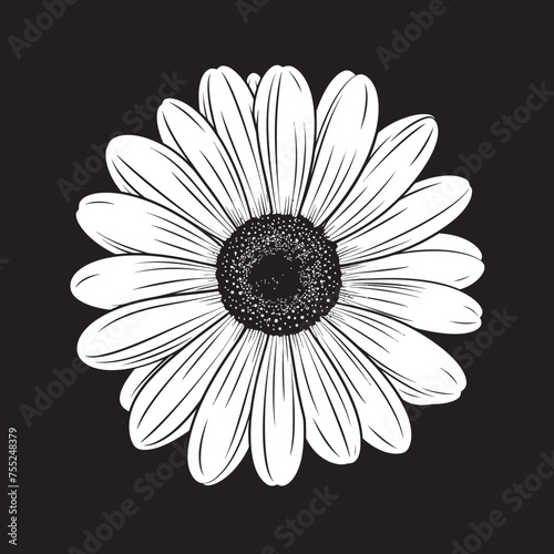 Gerbera Glory Vector Logo Design of Daisy Delight Blossom Brilliance Gerbera Daisy Icon in Vector