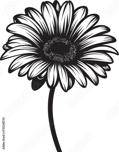 Blossom Beauty Gerbera Daisy Icon Design Radiant Reverie Gerbera Daisy Logo Design