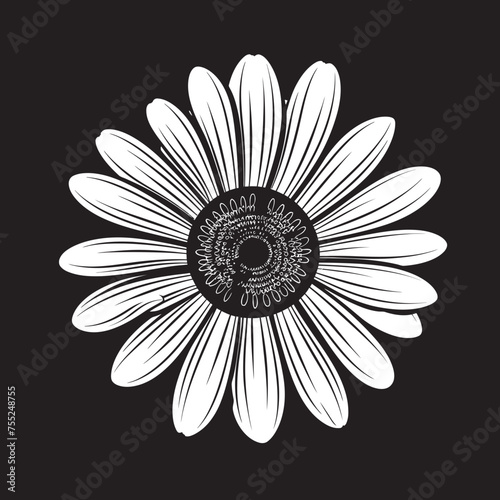 Bloom Bonanza Gerbera Daisy Vector Emblem Vibrant Vitality Gerbera Daisy Icon in Vector