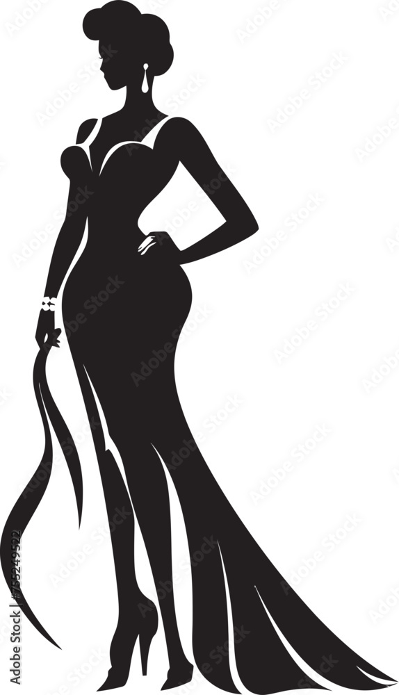 Stylish Sophistication Lady Icon Design Glamour Galore Woman Emblem Stylish Sophistication Lady Icon Design Glamour Galore Woman Emblem