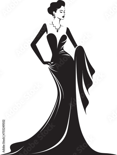 Radiant Radiance Lady Iconic Design Fashion Fabulous Glamorous Lady Emblem