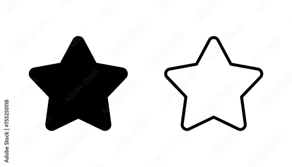 Star Icon set. rating icon vector. favourite star icon Star Icon set. rating icon vector. favourite star icon