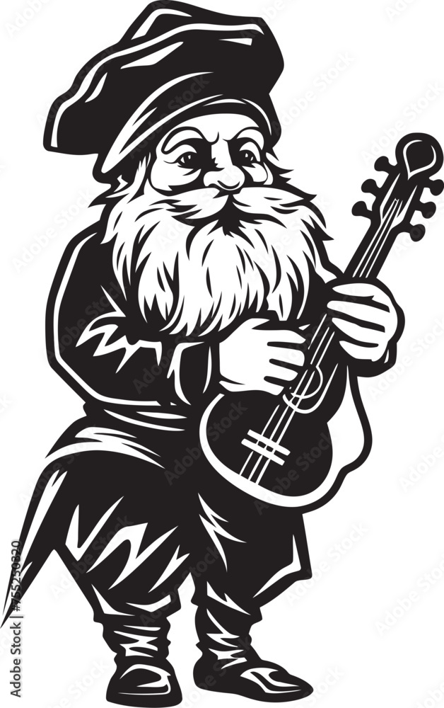 Whimsical Waltz Vector Logo of Gnome with Violin Sylvan Strings Gnome Playing Violin Emblem Design Whimsical Waltz Vector Logo of Gnome with Violin Sylvan Strings Gnome Playing Violin Emblem Design