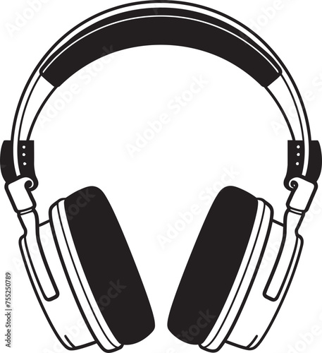 Sound Symphony Headphone Icon in Vector Melodic Marvel Vector Logo of Headphones