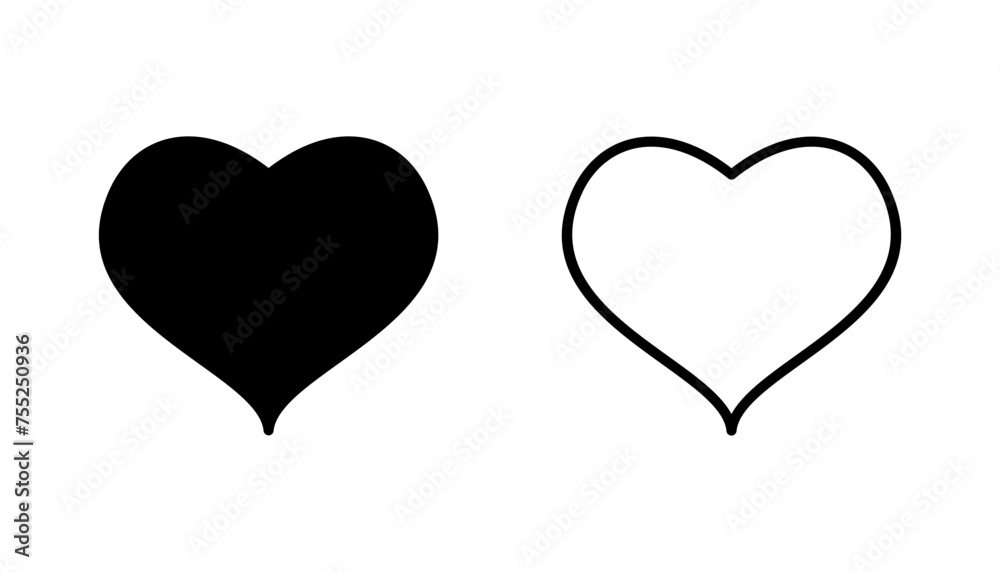 Love icon set. Heart icon vector. Like icon vector. Love icon set. Heart icon vector. Like icon vector.
