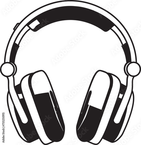 Musical Magic Headphone Icon in Vector Sound Symphony Vector Headphone Logo Design