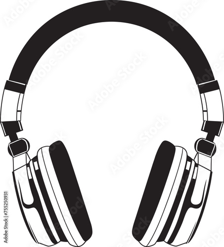 Rhythmic Reverie Headphone Icon Audiophile Anthem Vector Logo of Headphones