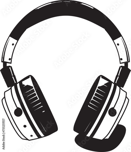 Music Maestro Headphone Icon in Vector Sonic Symmetry Vector Headphone Logo Design
