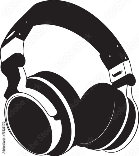 Acoustic Artistry Headphone Icon Rhythm Reverie Vector Headphone Logo