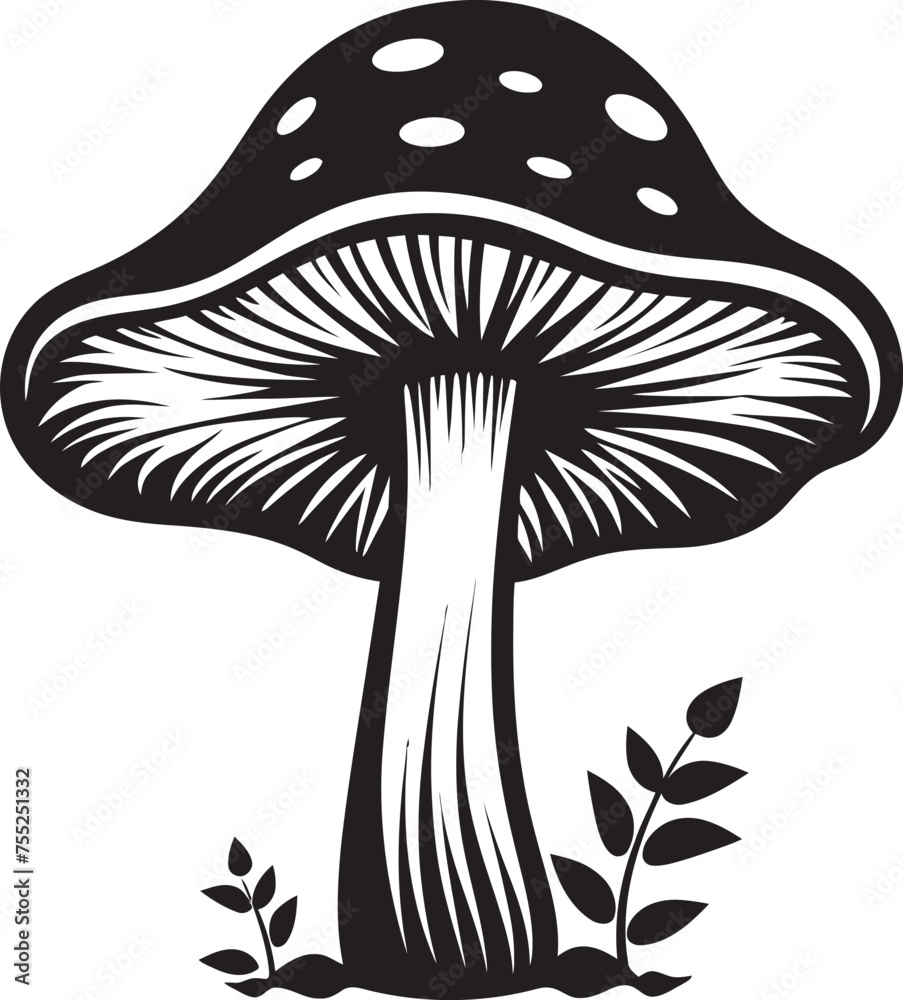 Capsule Canopy Mushroom Icon in Vector Earths Echo Vector Logo Design with Mushroom Emblem Capsule Canopy Mushroom Icon in Vector Earths Echo Vector Logo Design with Mushroom Emblem
