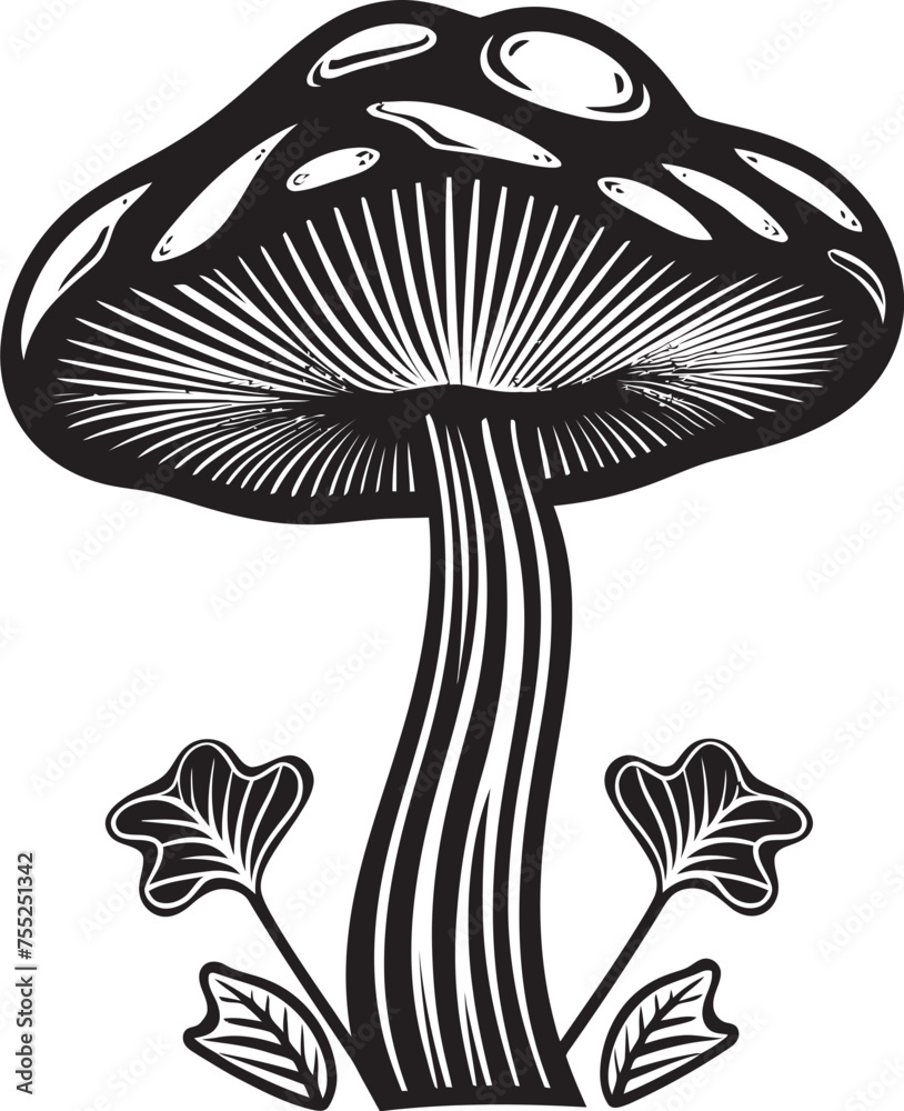 Mycelium Melody Vector Mushroom Logo Design Spore Spiral Mushroom Icon in Vector Mycelium Melody Vector Mushroom Logo Design Spore Spiral Mushroom Icon in Vector