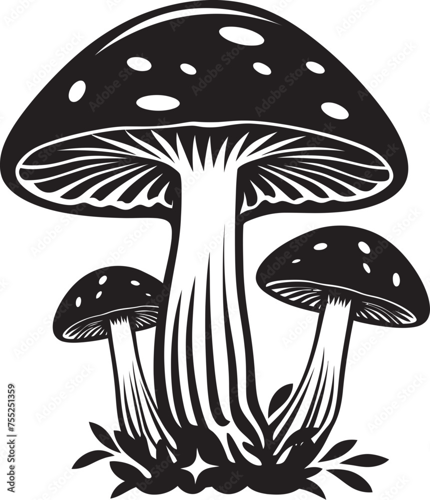 Mycelium Marvel Mushroom Symbol in Vector Spore Sparkle Vector Mushroom Logo Design Mycelium Marvel Mushroom Symbol in Vector Spore Sparkle Vector Mushroom Logo Design