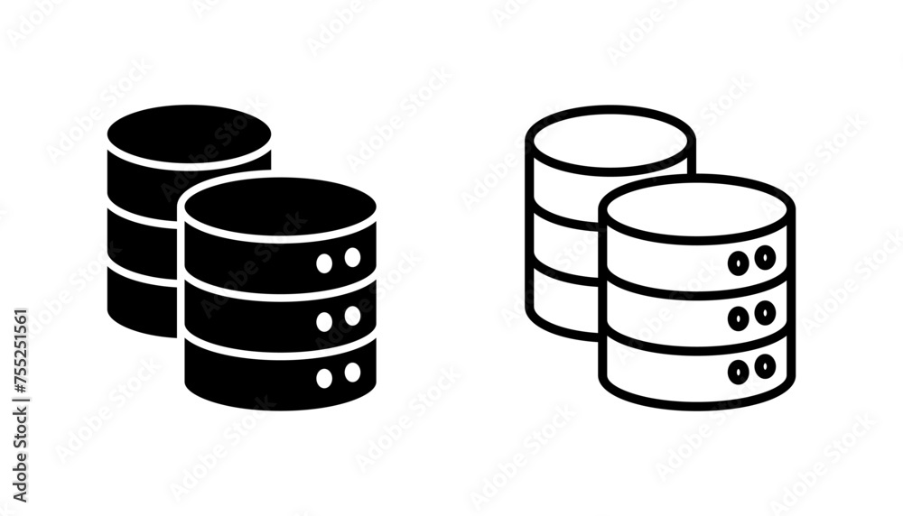 Database icon set. database vector icon Database icon set. database vector icon