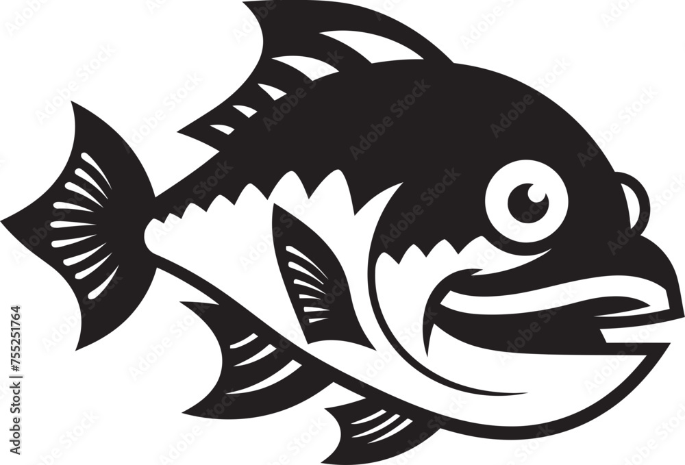 Ripple Reflections Vector Logo Design with River Fish Stream Symphony River Fish Icon in Vector Ripple Reflections Vector Logo Design with River Fish Stream Symphony River Fish Icon in Vector