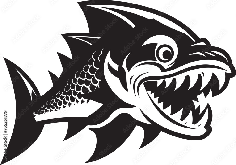 Flowing Finery Fish Icon in Vector Design Serene Stream Vector Logo of River Fish Flowing Finery Fish Icon in Vector Design Serene Stream Vector Logo of River Fish