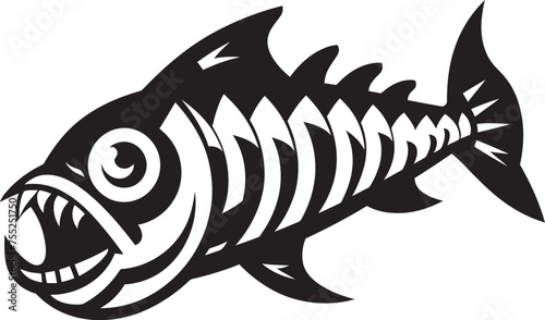 Freshwater Finesse Vector River Fish Logo Serene Swimmers Fish Icon in Vector