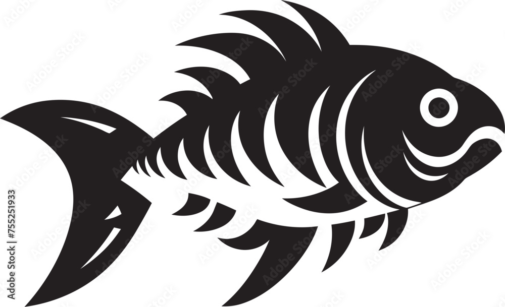 Waterway Wonders Fish Emblem in Vector Design Freshwater Finesse Vector River Fish Logo Waterway Wonders Fish Emblem in Vector Design Freshwater Finesse Vector River Fish Logo