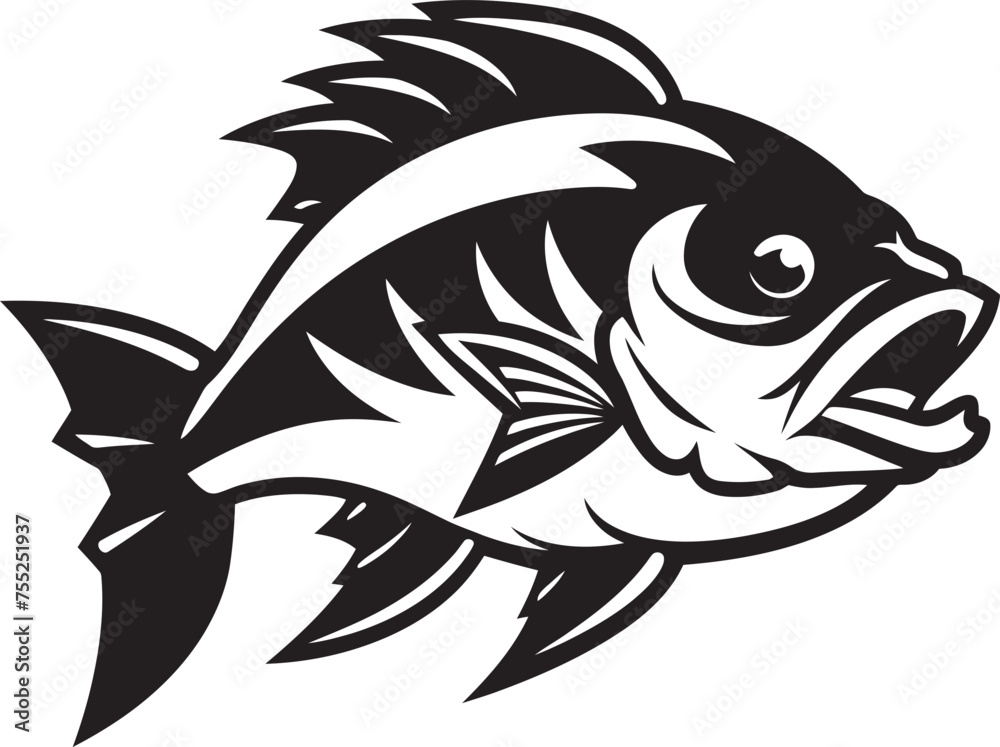 Flowing Fins River Fish Icon in Vector Aquatic Harmony Vector River Fish Logo Flowing Fins River Fish Icon in Vector Aquatic Harmony Vector River Fish Logo