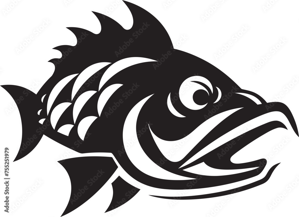 Stream Symphony Fish Icon Vector Ripple Rhythms River Fish Emblem Vector Stream Symphony Fish Icon Vector Ripple Rhythms River Fish Emblem Vector