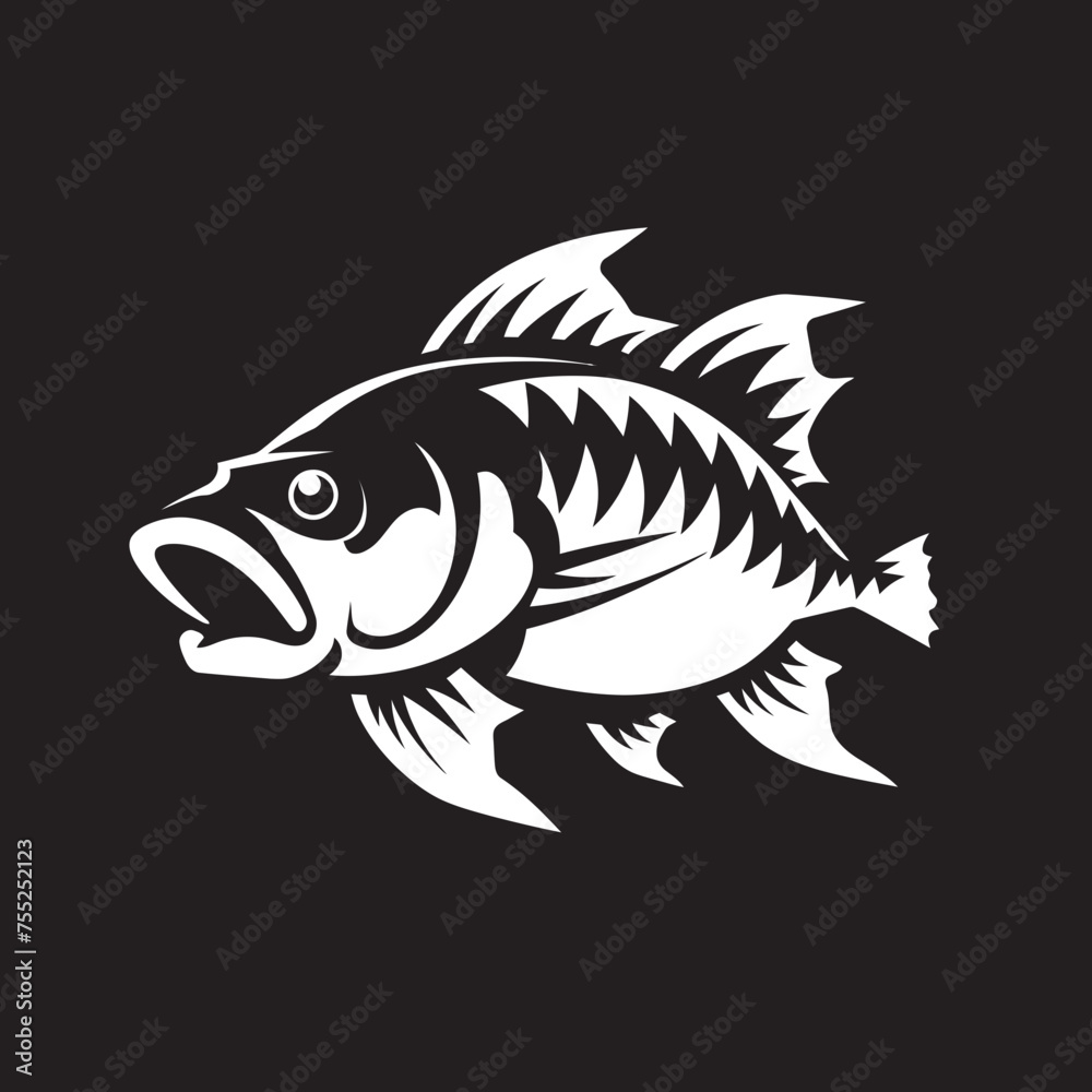 Marine Melody River Fish Icon in Vector Cascade Crescendo Vector River Fish Logo Marine Melody River Fish Icon in Vector Cascade Crescendo Vector River Fish Logo