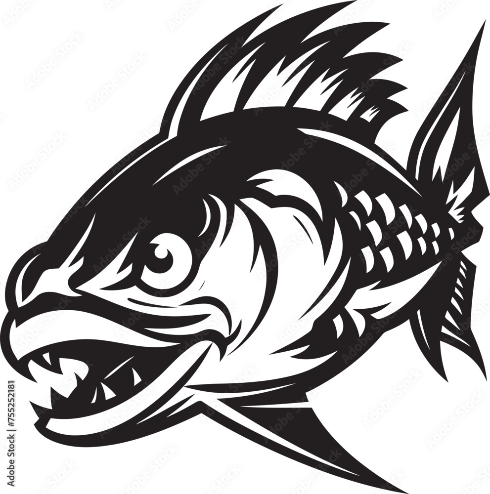 Marine Melody River Fish Icon in Vector Cascade Crescendo Vector River Fish Logo Marine Melody River Fish Icon in Vector Cascade Crescendo Vector River Fish Logo