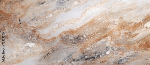 A detailed view of a smooth marble countertop, showcasing the intricate veining and luxurious texture of the natural Italian stone. The surface is polished to a high sheen,